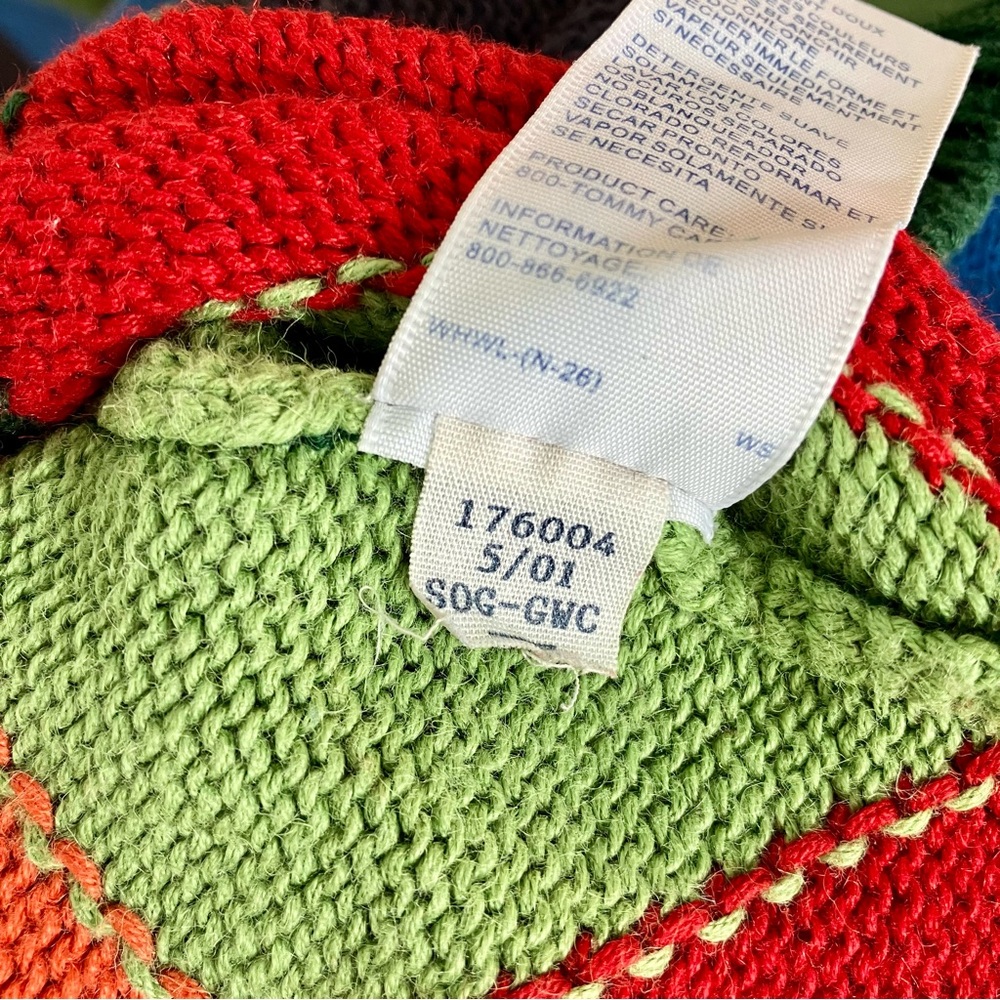 TOMMY HILFIGER Jeans ‘00s Multicolored Argyle V-Neck Sweater - Picture 6 of 6